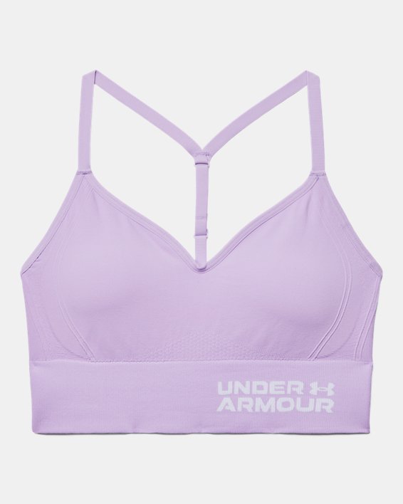 Women's UA Seamless Low Sports Bra, Purple, pdpMainDesktop image number 8